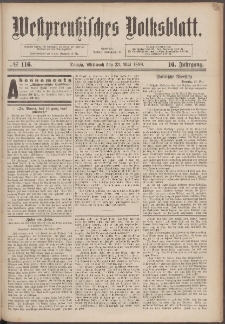 Westpreußisches Volksblatt 1888 23.05 nr 116