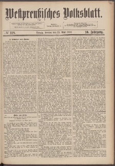 Westpreußisches Volksblatt 1888 25.05 nr 118