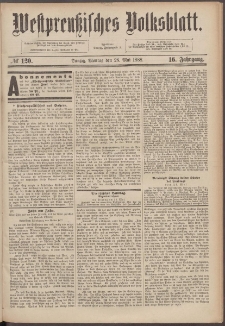 Westpreußisches Volksblatt 1888 28.05 nr 120