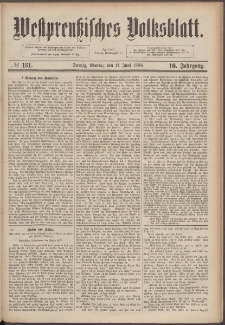 Westpreußisches Volksblatt 1888 11.06 nr 131