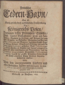 Polnischer Cedern-Hayn