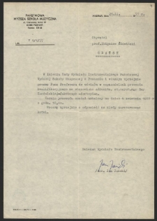 Dokumenty Zbigniewa Śliwińskiego dotyczące pracy recenzenta