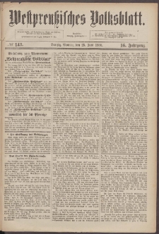 Westpreußisches Volksblatt 1888 23.06 nr 143
