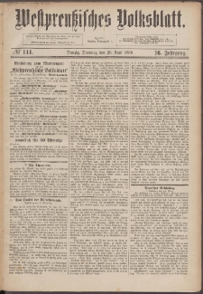 Westpreußisches Volksblatt 1888 26.06 nr 144