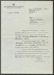 Dokument dot. działalności prof. Zbigniewa Śliwińskiego w jury konkurs&oacute;w pianistycznych krajowych i zagranicznych