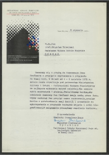 Dokument dot. działalności prof. Zbigniewa Śliwińskiego w jury konkurs&oacute;w pianistycznych krajowych i zagranicznych
