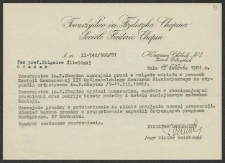 Dokument dot. działalności prof. Zbigniewa Śliwińskiego w jury konkurs&oacute;w pianistycznych krajowych i zagranicznych