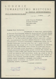 Dokument dot. działalności prof. Zbigniewa Śliwińskiego w jury konkurs&oacute;w pianistycznych krajowych i zagranicznych