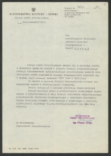 Dokument dot. działalności prof. Zbigniewa Śliwińskiego w jury konkurs&oacute;w pianistycznych krajowych i zagranicznych