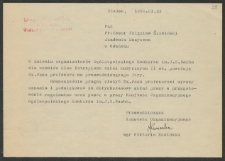 Dokument dot. działalności prof. Zbigniewa Śliwińskiego w jury konkurs&oacute;w pianistycznych krajowych i zagranicznych