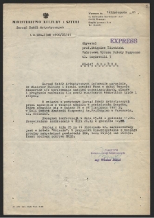 Dokument dot. działalności Zbigniewa Śliwińskiego w Zarządzie Szk&oacute;ł Wyższych