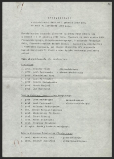 Sprawozdanie z działalności RWSA od dnia 1 grudnia 1988 roku do dnia 30 listopada 1990 roku