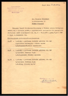 Dokument dot. działalności dydaktycznej prof. Zbigniewa Śliwińskiego