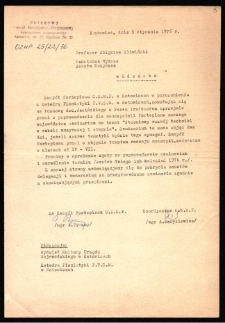 Dokument dot. działalności dydaktycznej prof. Zbigniewa Śliwińskiego