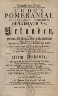 Codex Pomeraniae Vicinarumque Terrarum Diplomaticus