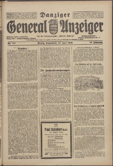 Danziger General - Anzeiger mit der "Olivaer Zeitung" 1926 nr 147
