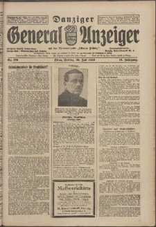 Danziger General - Anzeiger mit der "Olivaer Zeitung" 1926 nr 176