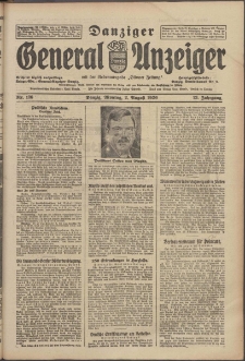 Danziger General - Anzeiger mit der "Olivaer Zeitung" 1926 nr 178