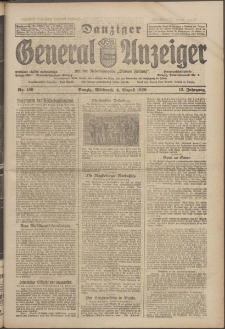 Danziger General - Anzeiger mit der "Olivaer Zeitung" 1926 nr 180