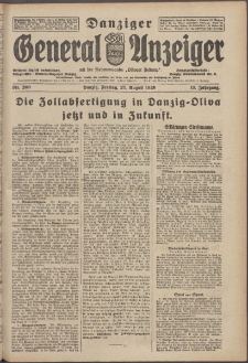 Danziger General - Anzeiger mit der "Olivaer Zeitung" 1926 nr 200