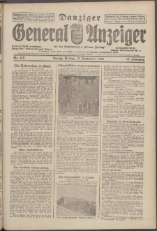 Danziger General - Anzeiger mit der "Olivaer Zeitung" 1926 nr 218