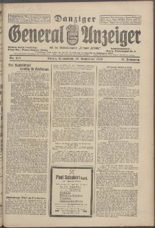 Danziger General - Anzeiger mit der "Olivaer Zeitung" 1926 nr 225