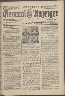 Danziger General - Anzeiger mit der "Olivaer Zeitung" 1926 nr 246