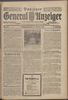 Danziger General - Anzeiger mit der "Olivaer Zeitung" 1926 nr 249
