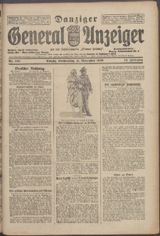 Danziger General - Anzeiger mit der "Olivaer Zeitung" 1926 nr 265