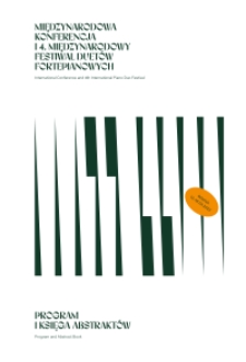 Międzynarodowa Konferencja i 4. Międzynarodowy Festiwal Duet&oacute;w Fortepianowych : program i księga abstrakt&oacute;w : Gdańsk, 13-18.04.2023