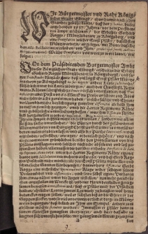 Wir B&uuml;rgermeister vnd Raht K&ouml;niglicher Stadt Elbingk