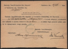 Orzeczenie Komisji Weryfikacyjnej dla Muzyk&oacute;w w Warszawie w sprawie wykonywania przez Zbigniewa Śliwińskiego zawodu muzyka