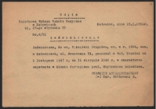 Dokument dot.zatrudnienia Zbigniewa Śliwińskiego