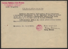 Dokument poświadczający o zatrudnieniu Zbigniewa Śliwińskiego