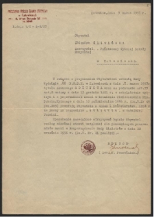 Dokument dot. powołania Zbigniewa Śliwińskiego na stanowisko adiunkta w Państwowej Wyższej Szkole Muzycznej w Katowicach