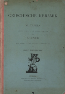 Griechische Keramik : XL Tafeln