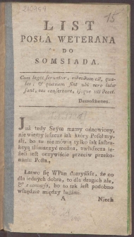 List Posła Weterana Do Somsiada