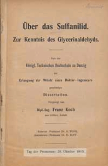 Über das Sulfanilid