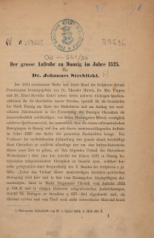 Der grosse Aufruhr zu Danzig im Jahre 1525