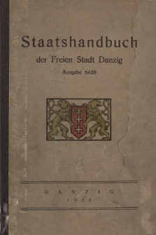 Staatshandbuch der Freien Stadt Danzig