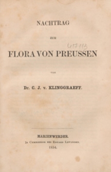 Nachtrag zur Flora von Preussen