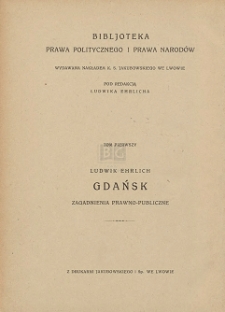 Gdańsk : zagadnienia prawno-publiczne