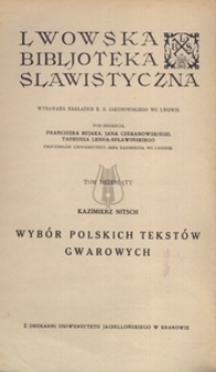 Wybór polskich tekstów gwarowych