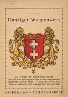 Danziger Wappenwerk : das Wappen der Freien Stadt Danzig