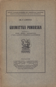 Gramatyka Pomorska, z. 1