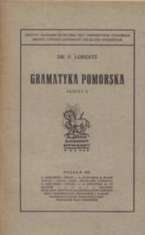 Gramatyka Pomorska, z. 3