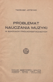 Problemat nauczania muzyki w szkołach ogólnokształcących