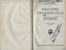 Początki psychologji