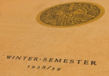 Vorlesungs-Verzeichnis : für das Wintersemester 1938/39