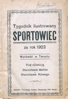Sportowiec, 1923, nr 1